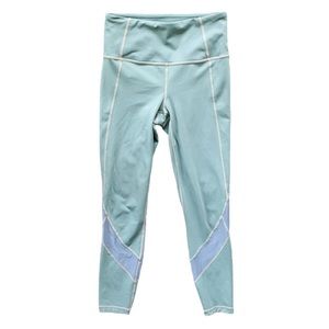 Athleta 7/8 light teal mesh leggings